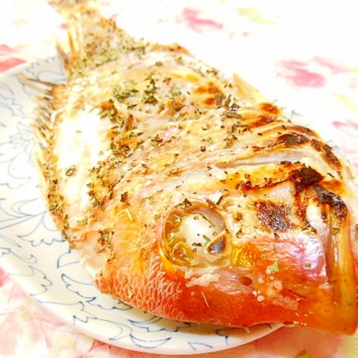 ❤めっき鯛のバジル・にんにく・ハーブ・ソルト焼き❤